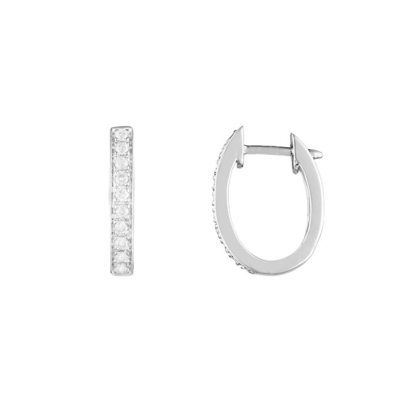 Boucles d'oreilles Or Blanc et Diamant