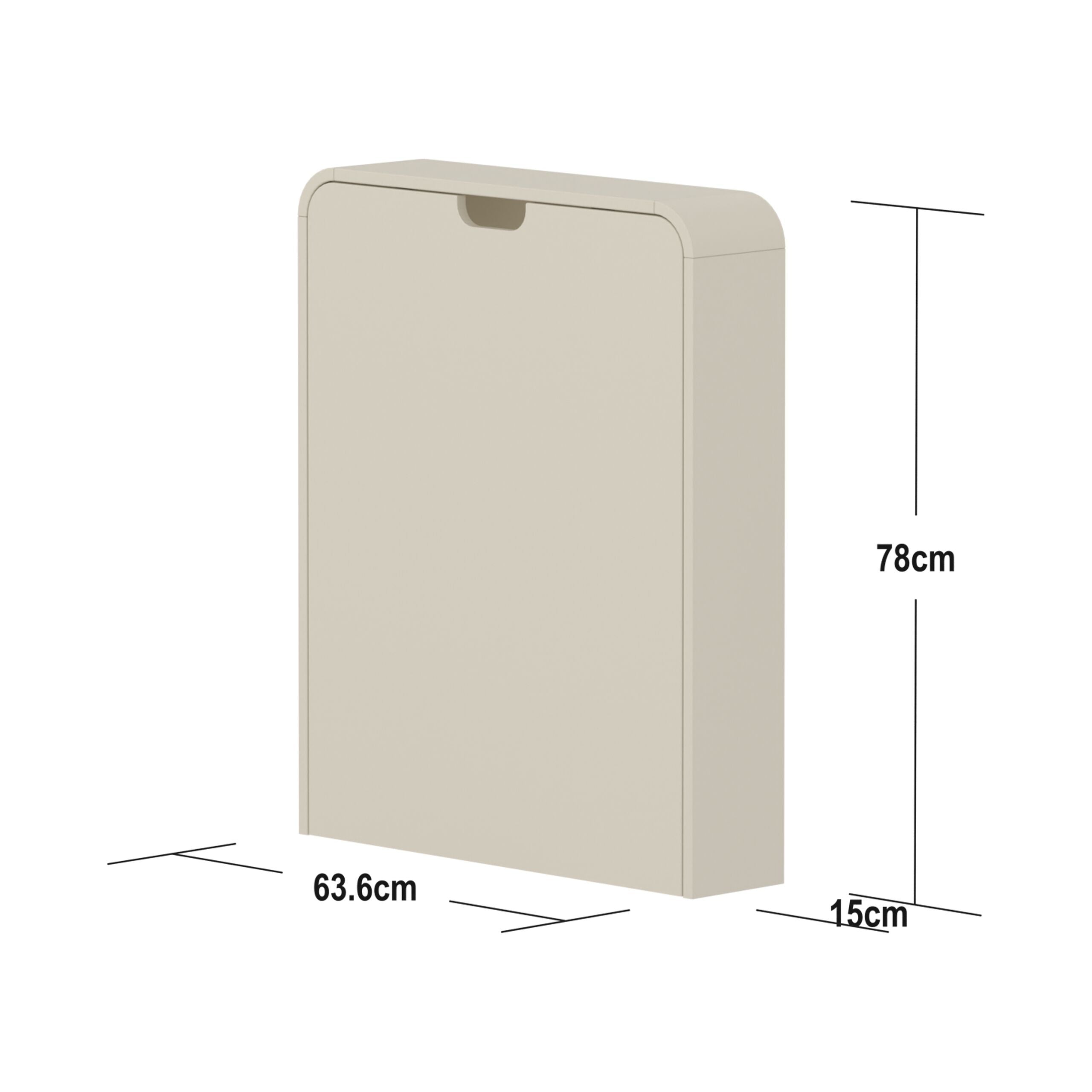 NOVA Wandhängender Wickeltisch cream - Creme / B: 64.0 cm x T: 15.0 cm x H: 78.0 cm