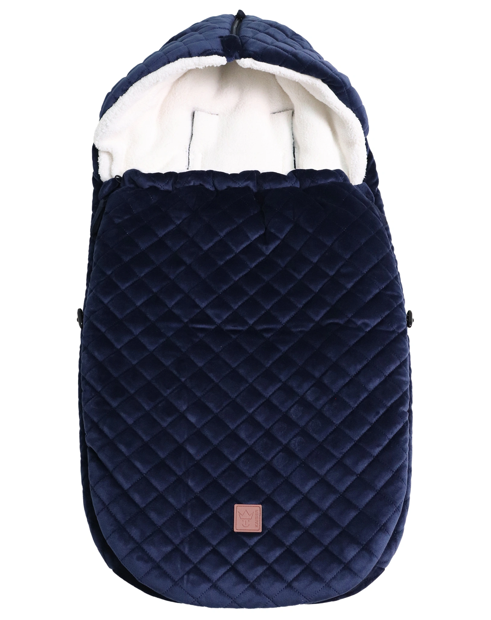 Fußsack VELVET HOODY PREMIUM XL (100x75) in blau