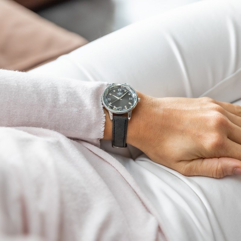 Montre Femme M. JOHN bracelet Cuir Gris