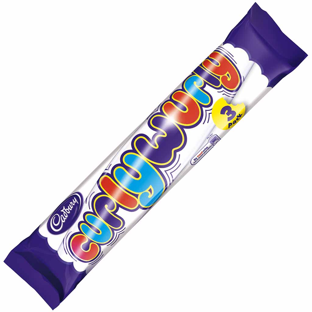 Cadbury Curly Wurly Karamell-Schokoladenriegel 3er 64,5g MHD:4.10.25