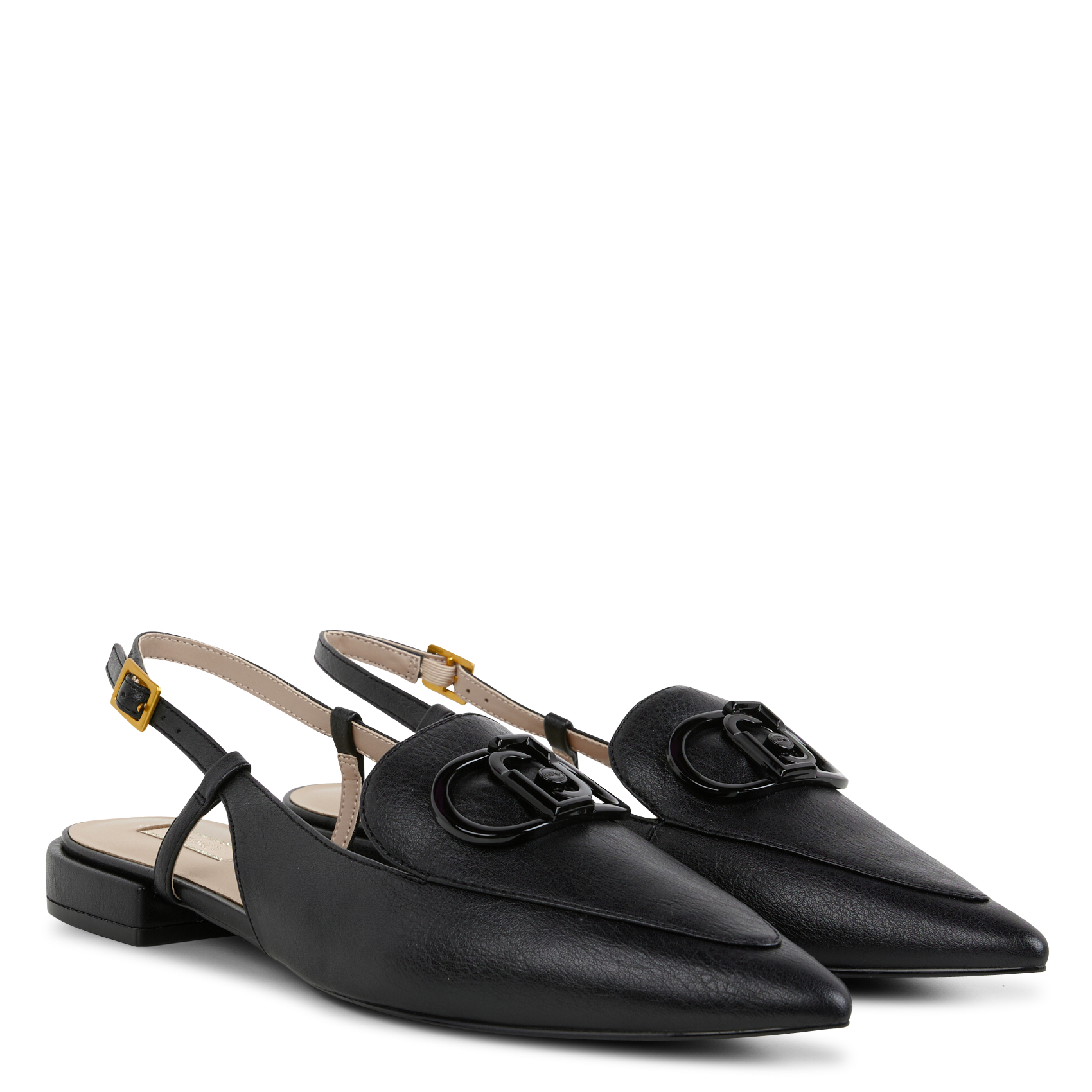 VIOLA 14 - Ballerines slingback en cuir | Noir