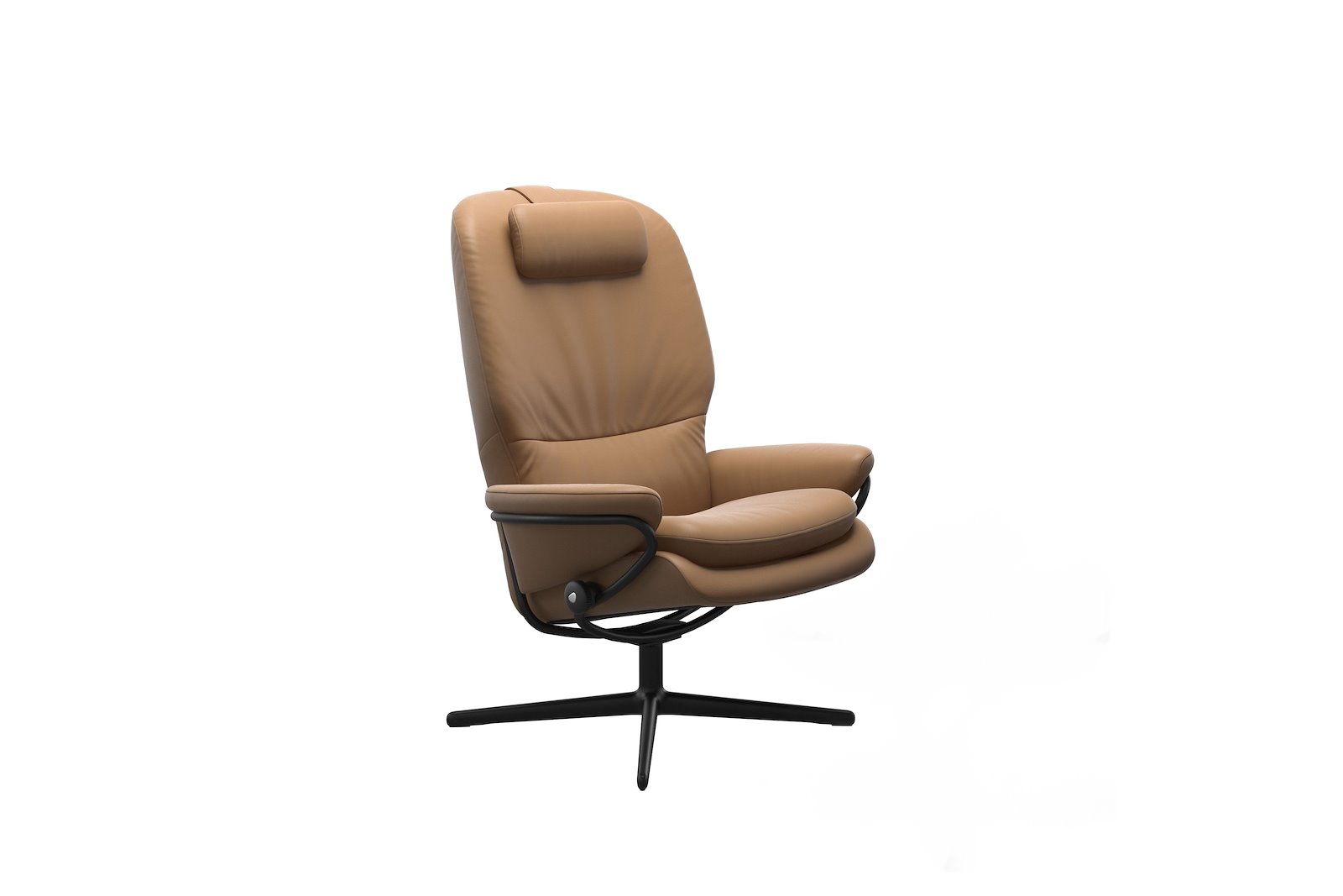 Rome lenestol Hud Paloma Taupe - Cross - Matt Black