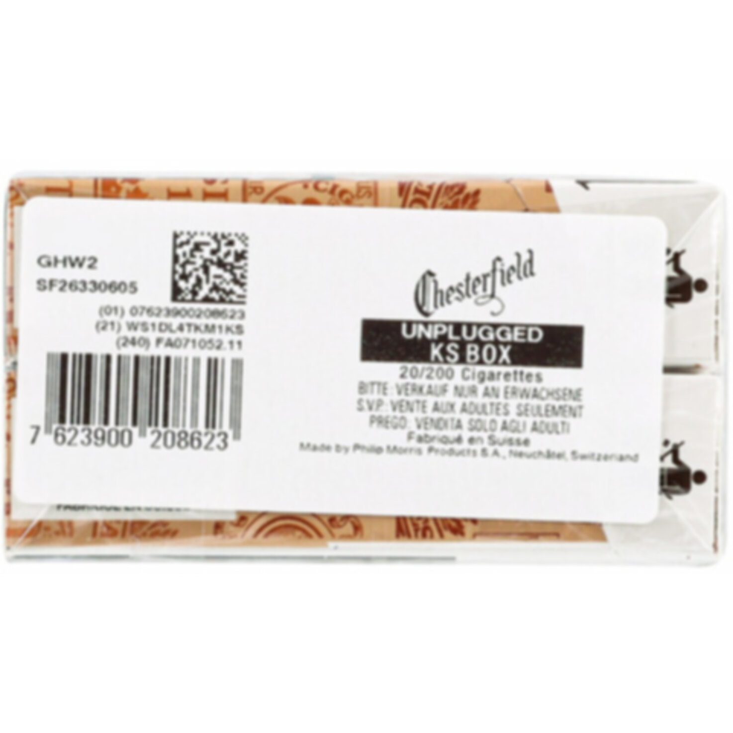 Chesterfield Zigaretten Unplugged Box Stange