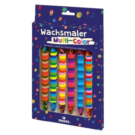 moses. Wachsmaler Multi-Color, 6 Stück