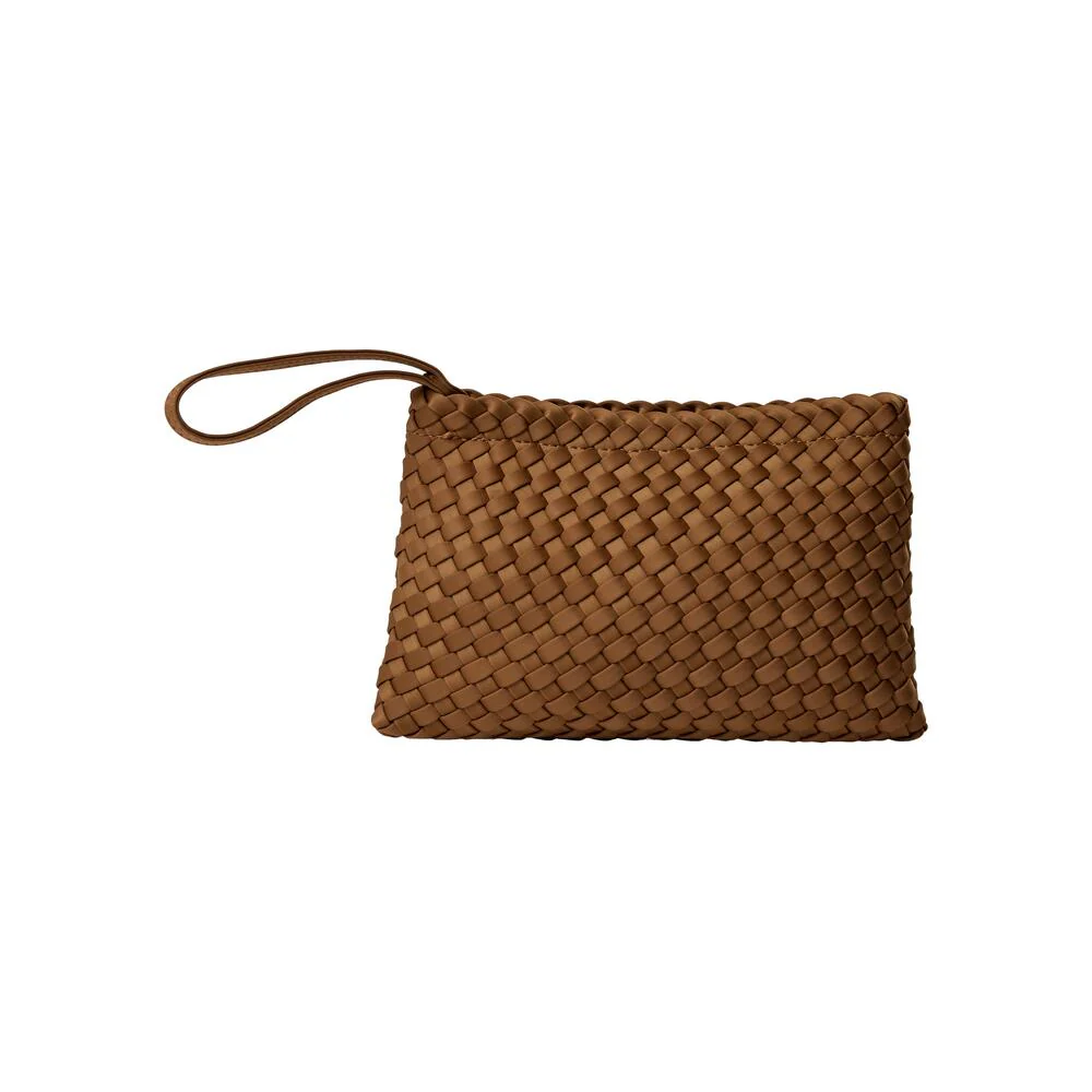 Bahne Accessories  Flettet clutch - brun