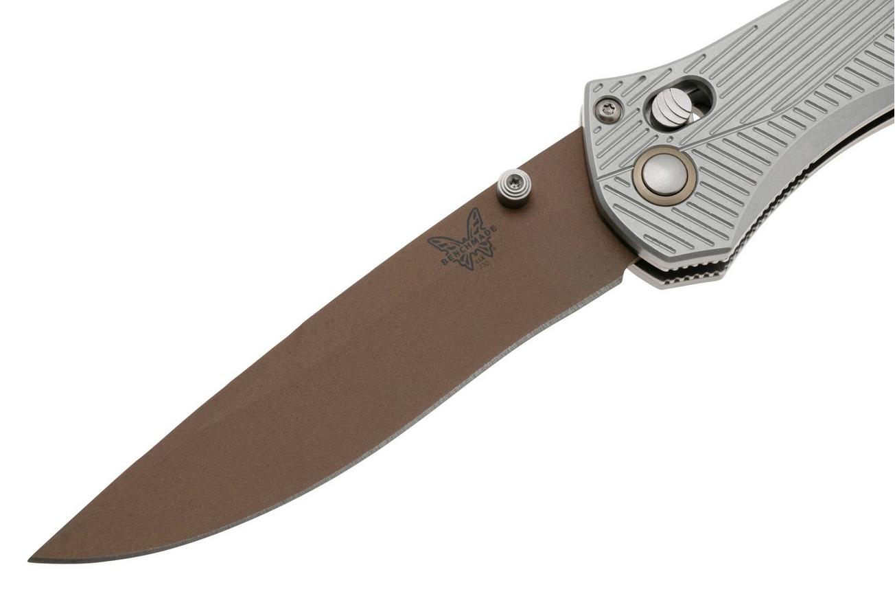 Benchmade 710FE-24 Flat Earth PVD CPM-S90V, Gray Aluminum zakmes