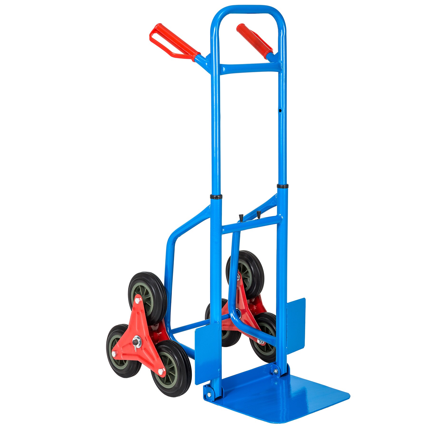 tectake® Treppensackkarre, mit Stahlrahmen, höhenverstellbar, Sicherheitsgriffe aus Kunststoff, Belastbarkeit 100 kg