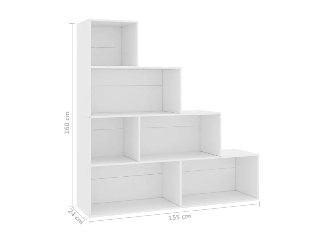Bibliothèque/Cloison Blanc 155x24x160 cm Bois d'ingénierie