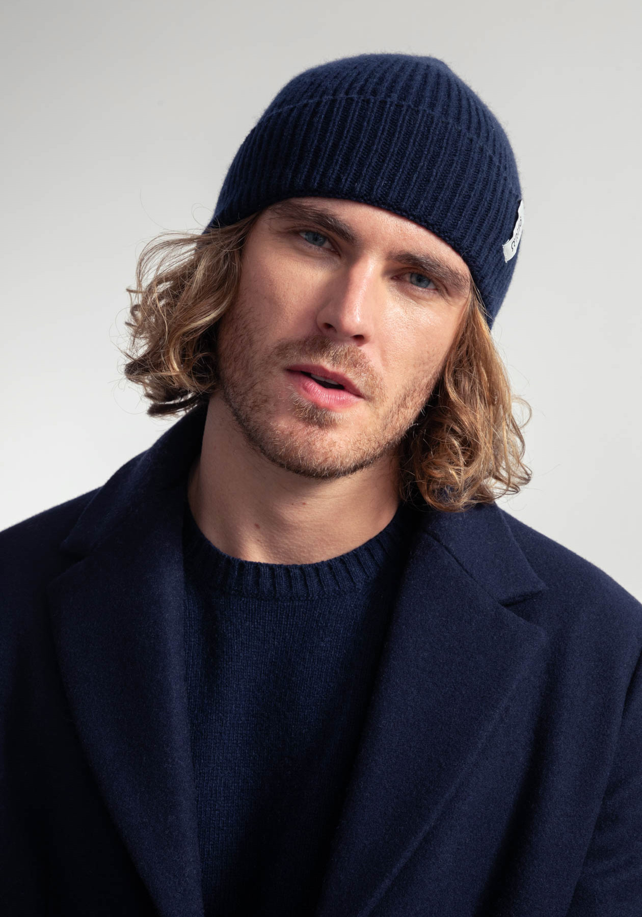 Rifo Beanie Kaschmir Marcello Blu Mora
