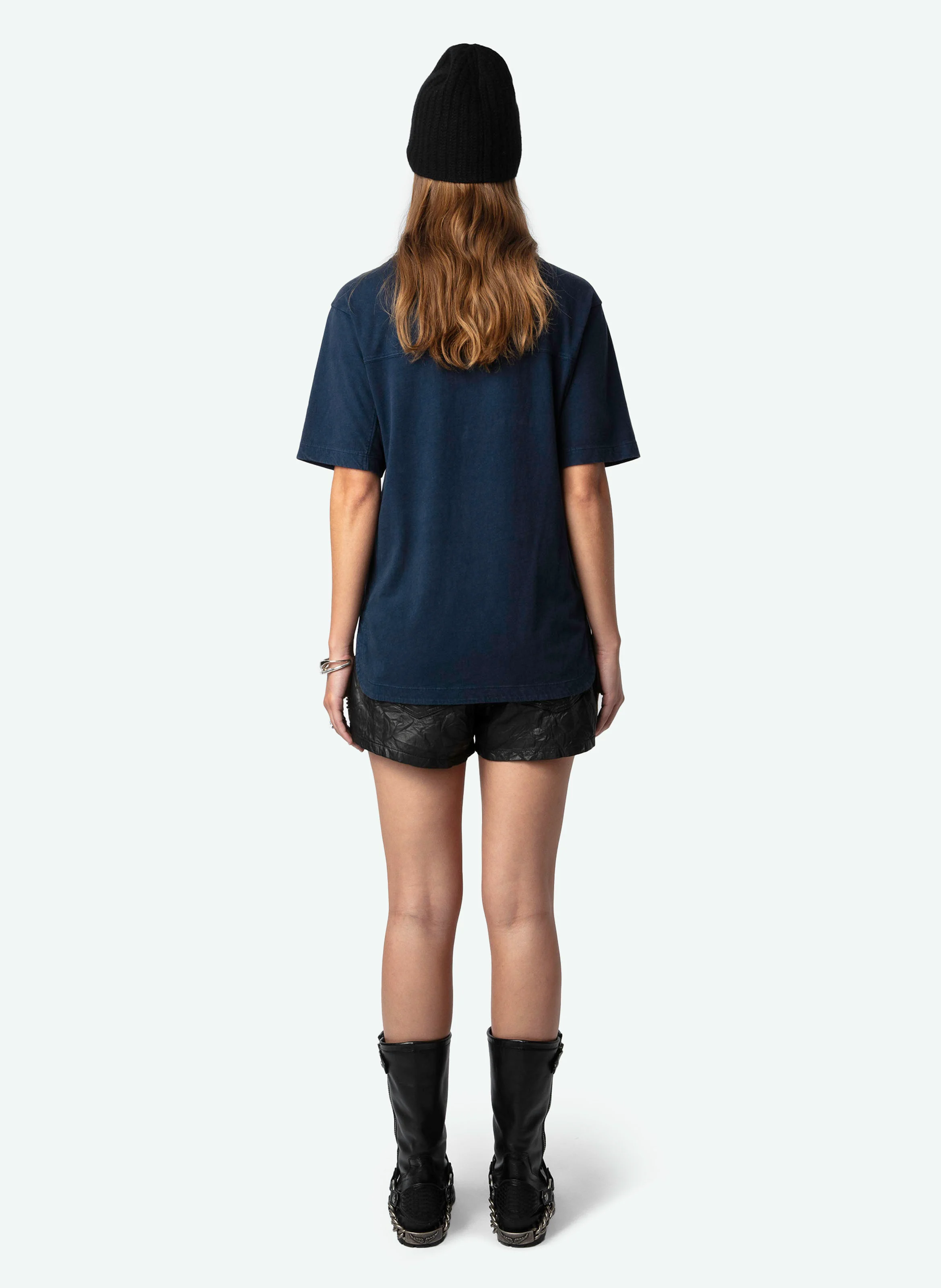 BOW - Tee-shirt imprimé en coton biologique| Bleu