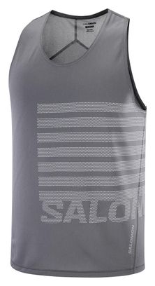 Débardeur Salomon Sense Aero Graphic Gris/Blanc Homme