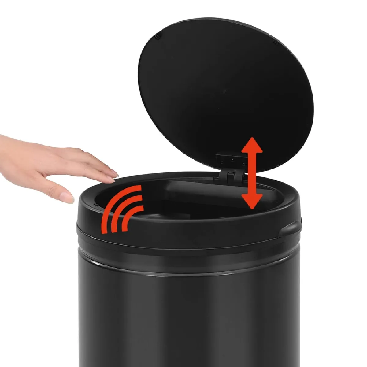 vidaXL Poubelle à capteur automatique 80 L