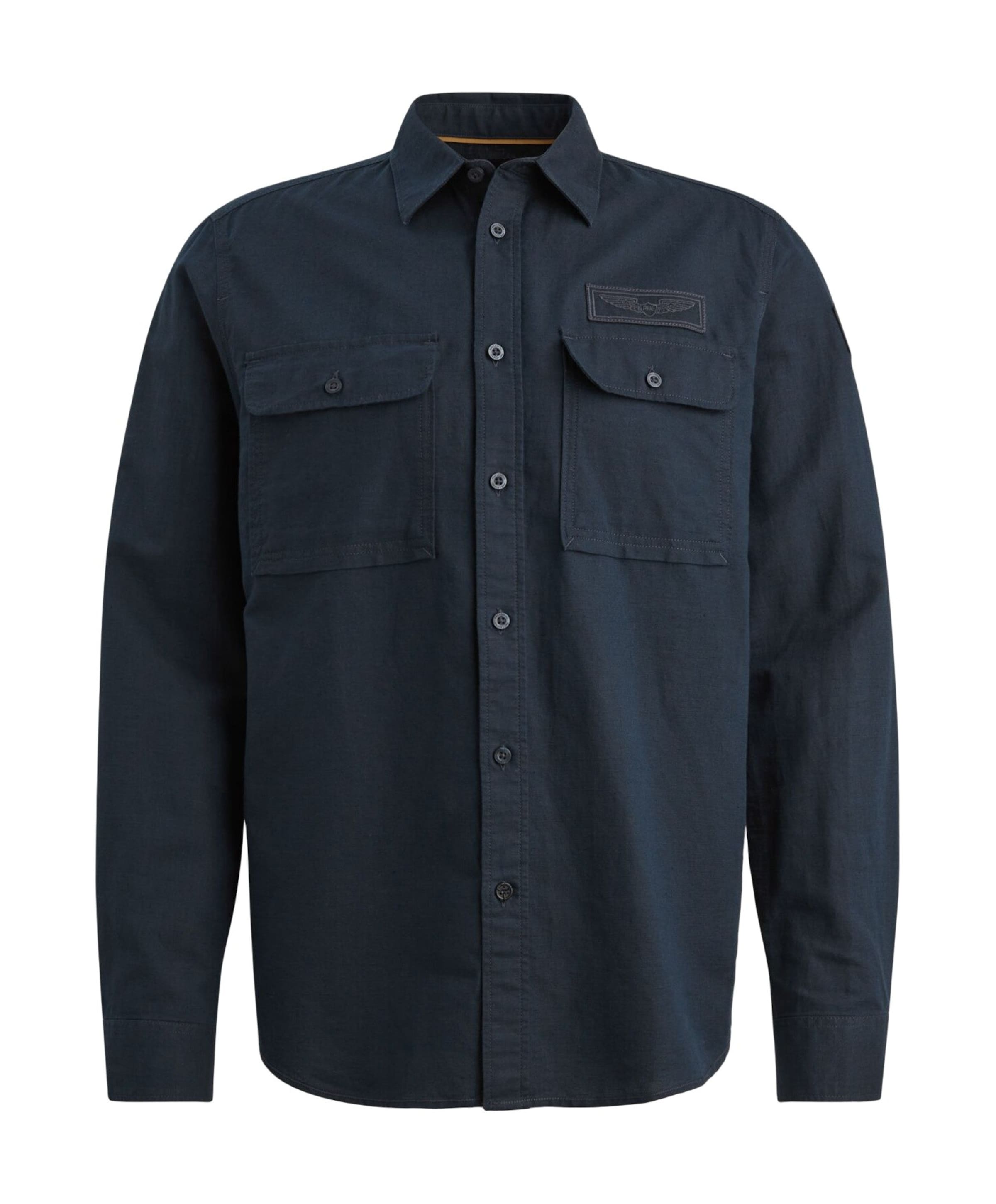 PME Legend Heren overhemd lange mouw blauw