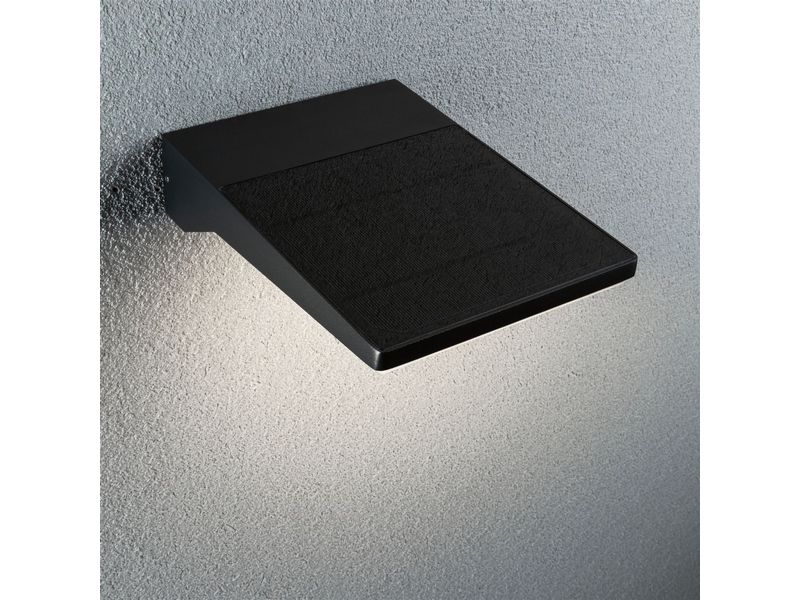 Paulmann Solar LED Aussenwandleuchte Ronas, Dunkelgrau Aussenwandleuchte mit Bewegungsmelder