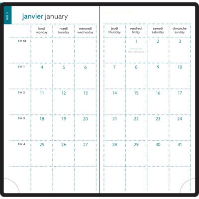 Agenda de poche Mini Labo - 1 semaine sur 2 pages - 9 x 17,5 cm - beige - Exacompta