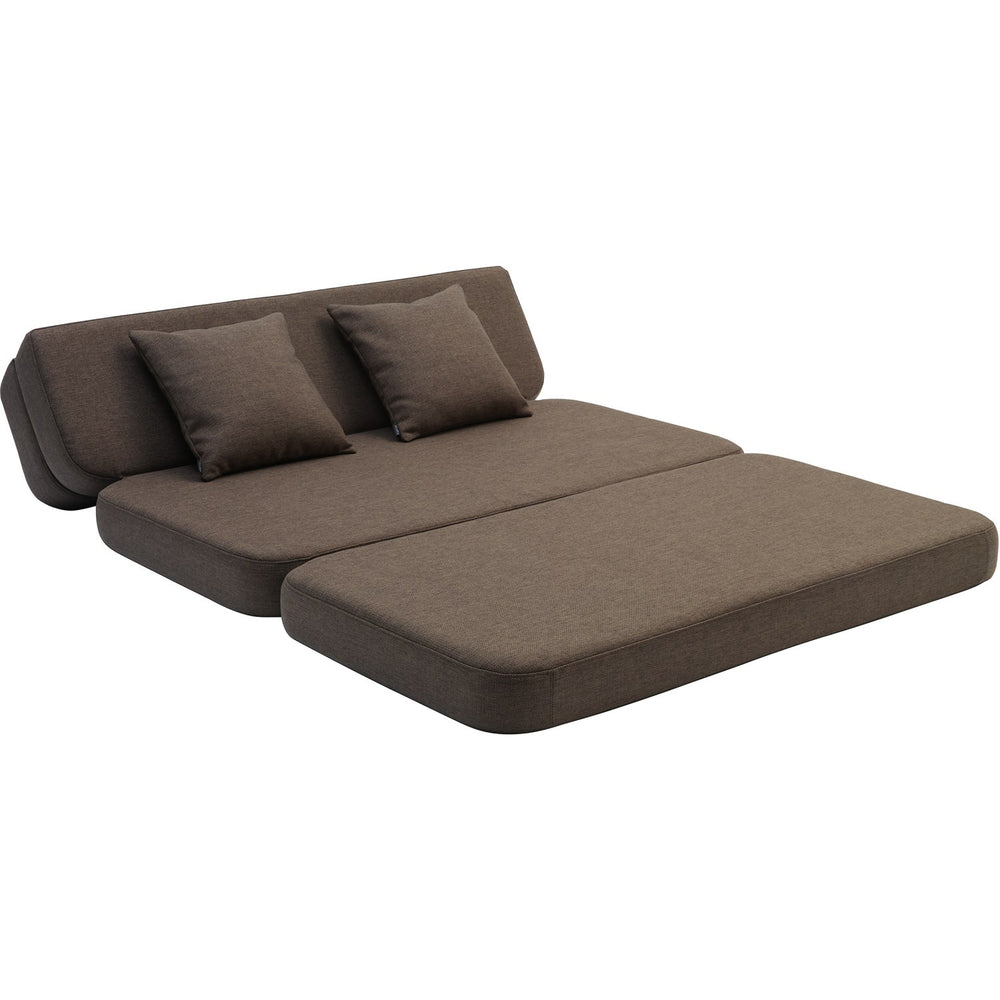 Køb by KlipKlap 3 Fold Sofa Brown With Sand KK XL Soft 140 Cm