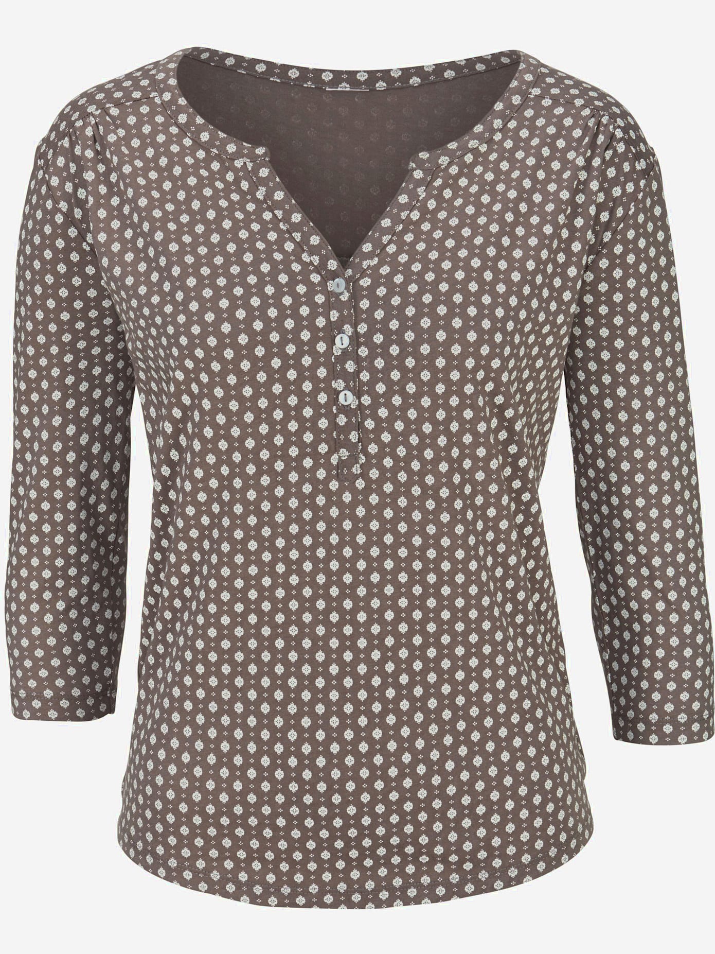 T-shirt à manches 3/4 t-shirt lascana à imprimé tendance