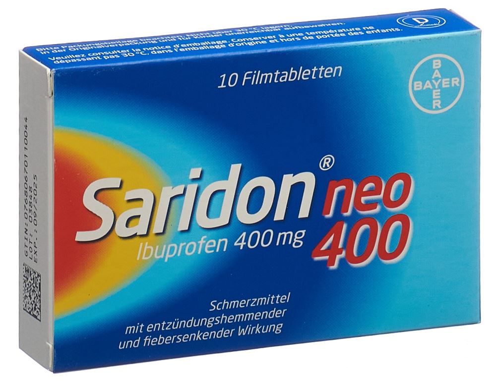 SARIDON neo 400 mg<br>10 Stück, Blister, Filmtablette