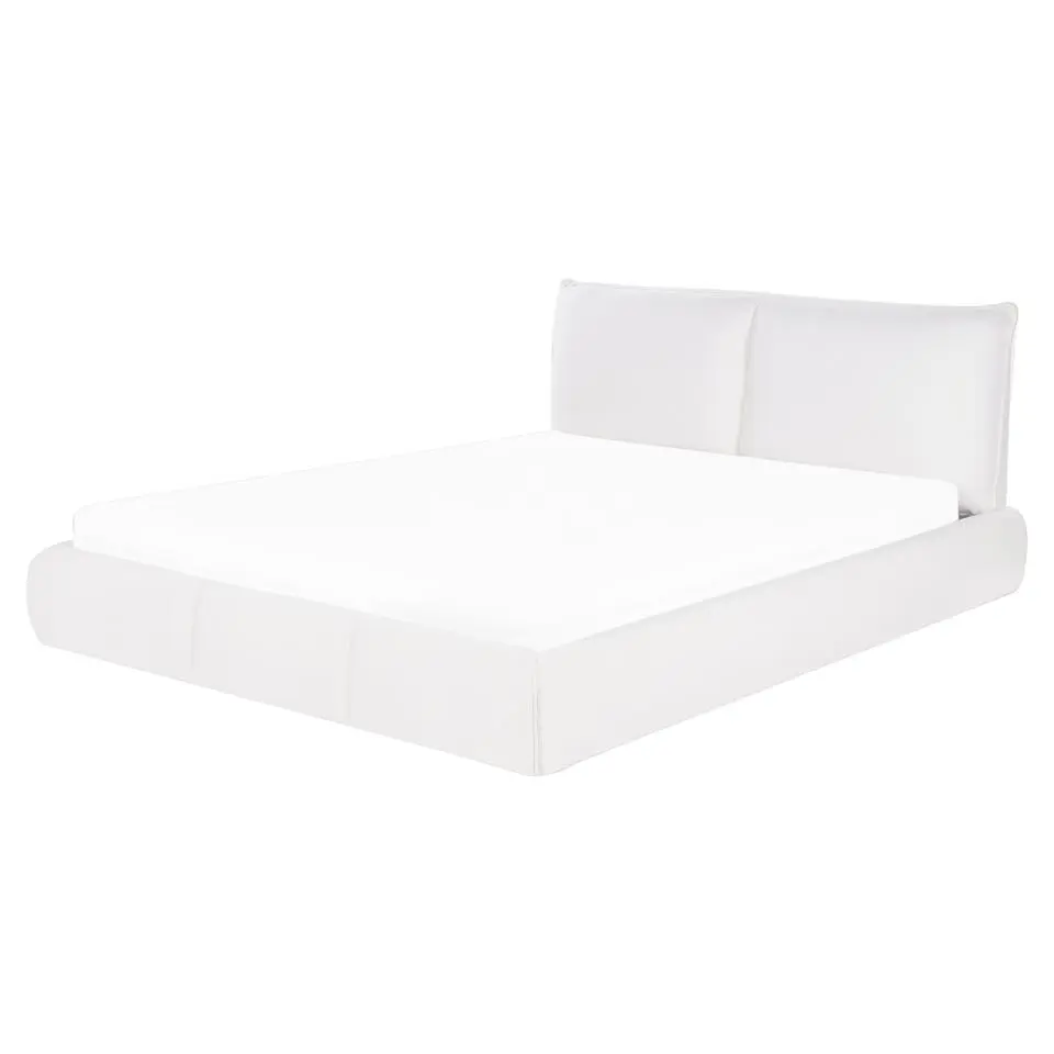 VINAY - Tweepersoonsbed - Wit - 160 x 200 cm - Bouclé