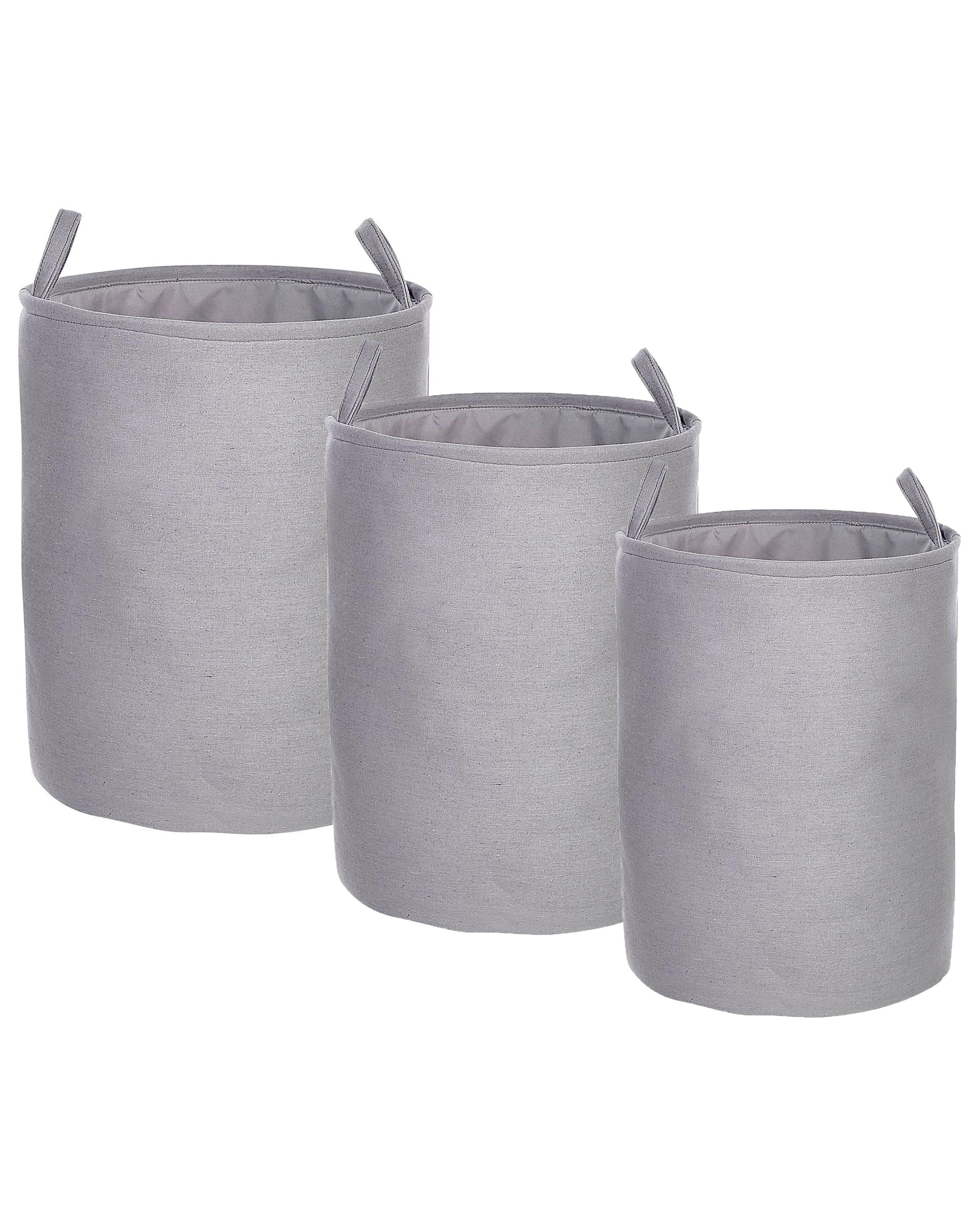 Set van 3 manden ARCHA Katoen Grijs