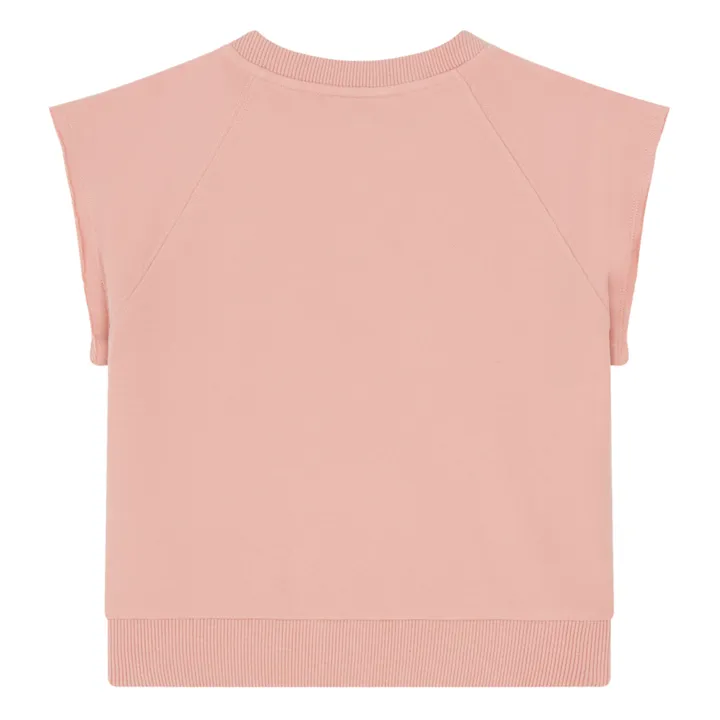 Hundred Pieces Sweat Manche Courte Coton Bio | Rose poudré