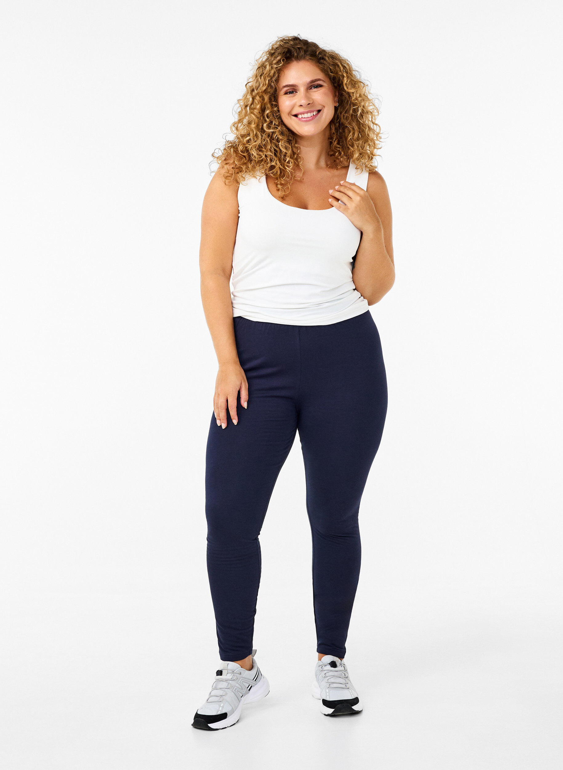 Leggings i bomuld med foer
