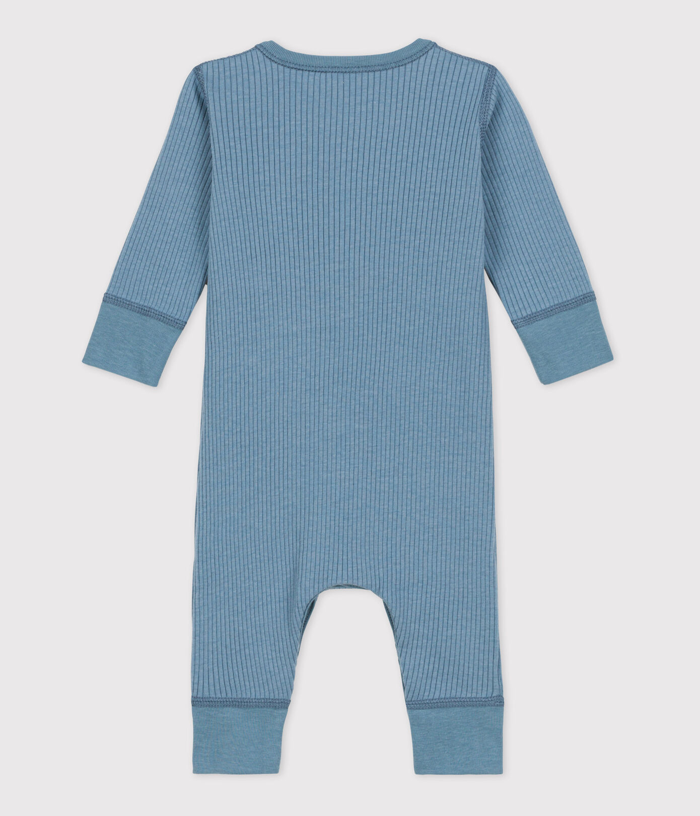 Combinaison longue bébé en maille côtelée