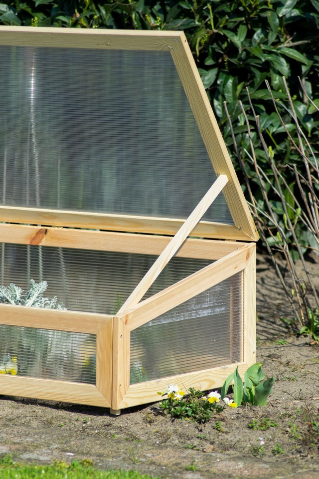 dobar Frühbeet Frühbeetaufsatz für Hochbeete oder Gartenboden