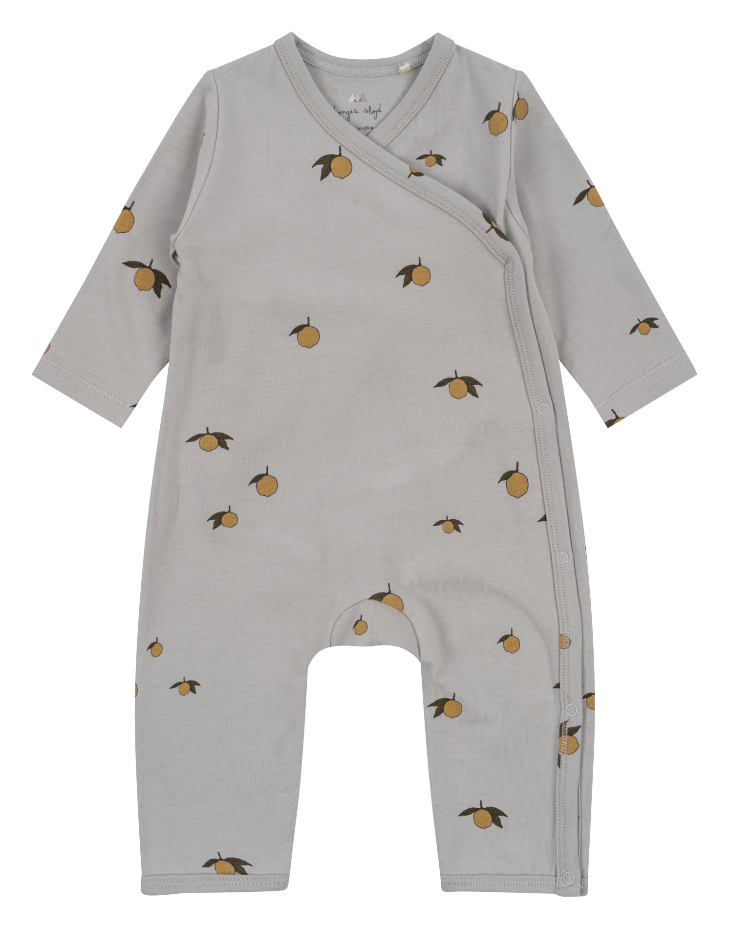 Body croisé à motifs en coton bio| Bleu