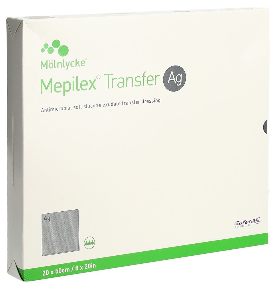 MEPILEX Transfer Ag Drainageverband 20x50cm 2 Stk