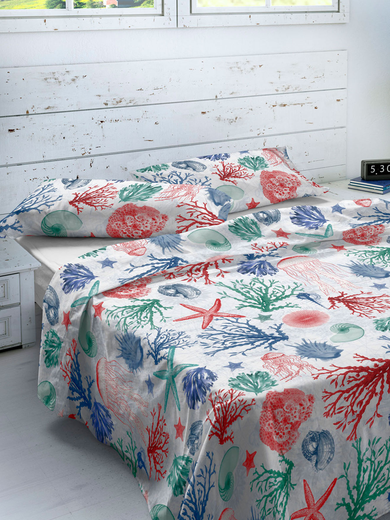 Drap Océan pur coton