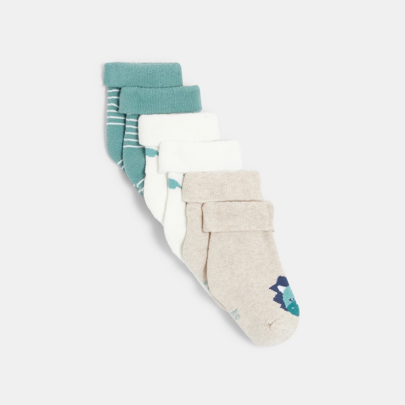 Chaussettes bouclettes dinosaures (lot de 3) bébé garçon