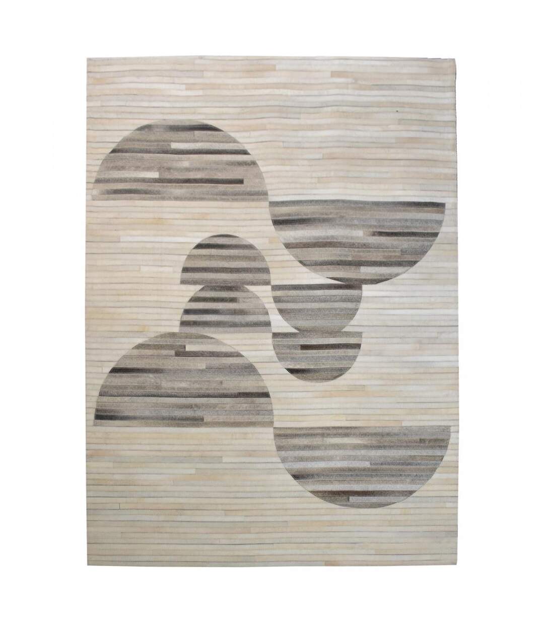 Tapis salon HALFROUND en peau de bête Fait main
