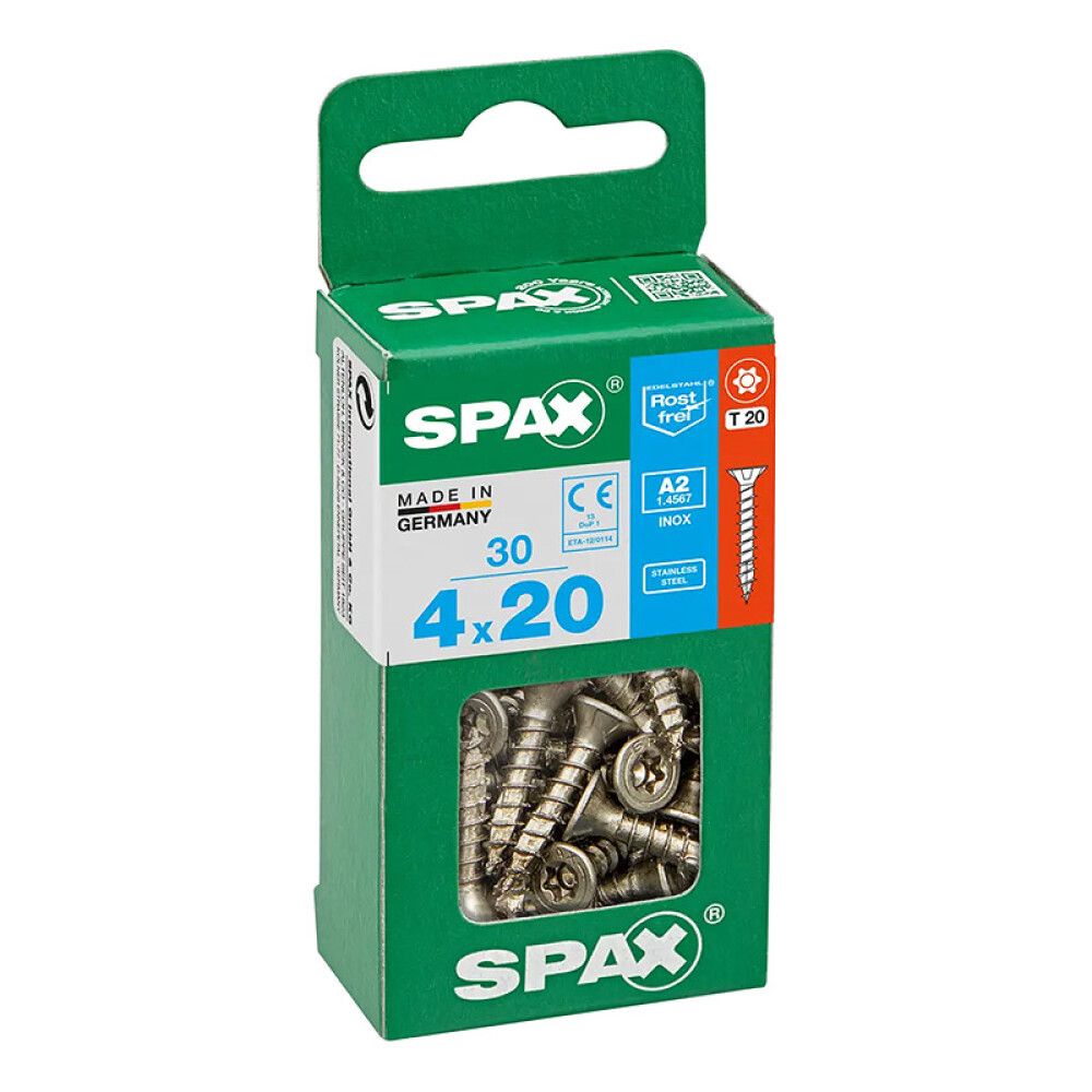 UNIVERSALSKRUE SPAX RUSTFRI A2 4X20MM