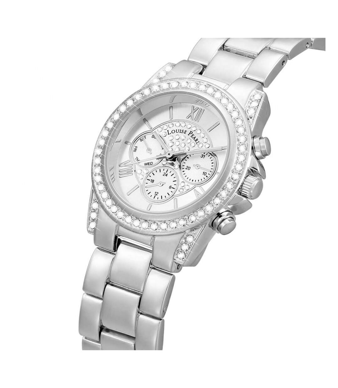 Montre Femme Louise Pearl ornée de Cristaux Swarovski® Argenté LP19