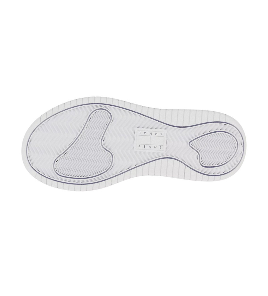 Tênis de basquete retrô de couro Tommy Jeans, branco