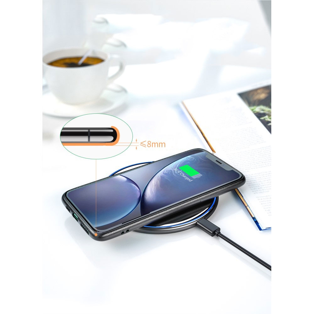 (15W) Qi Wireless Induktionsladegerät Ladepad Schnellladegerät - Schwarz