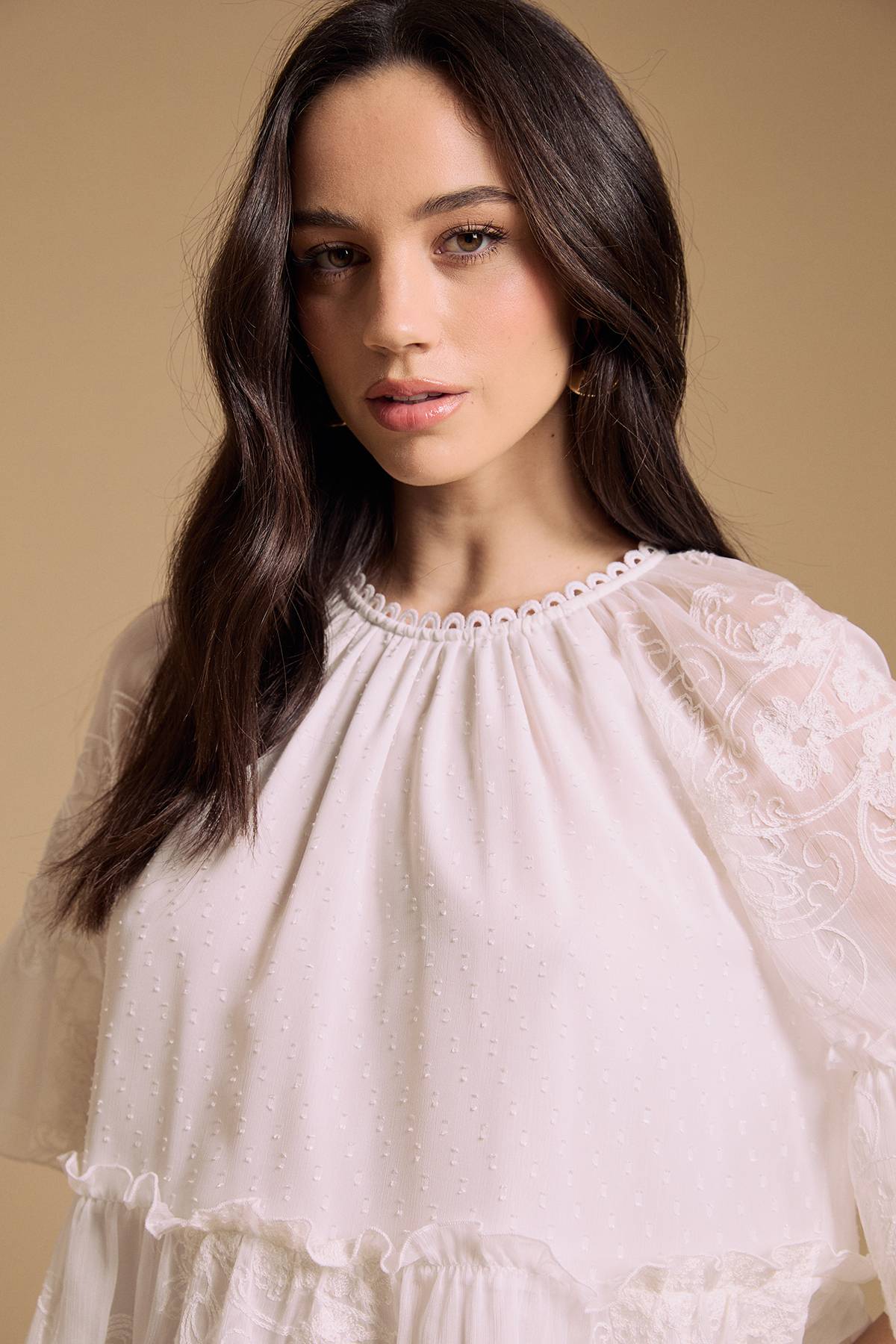 Oasis Blouse Péplum En Mousseline