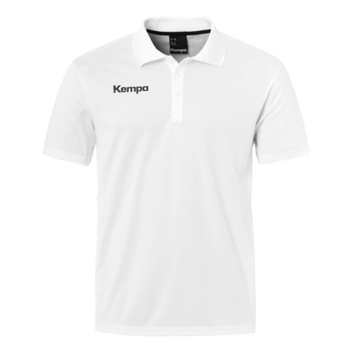 Camisa polo Kempa branca de poliéster