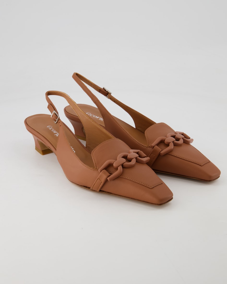 George Watts G9512 Slingpumps in Braun