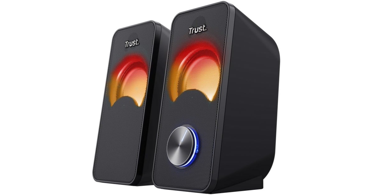 TrustArys Compact 2.0 speakerset met RGB pc-luidspreker  (Zwart)