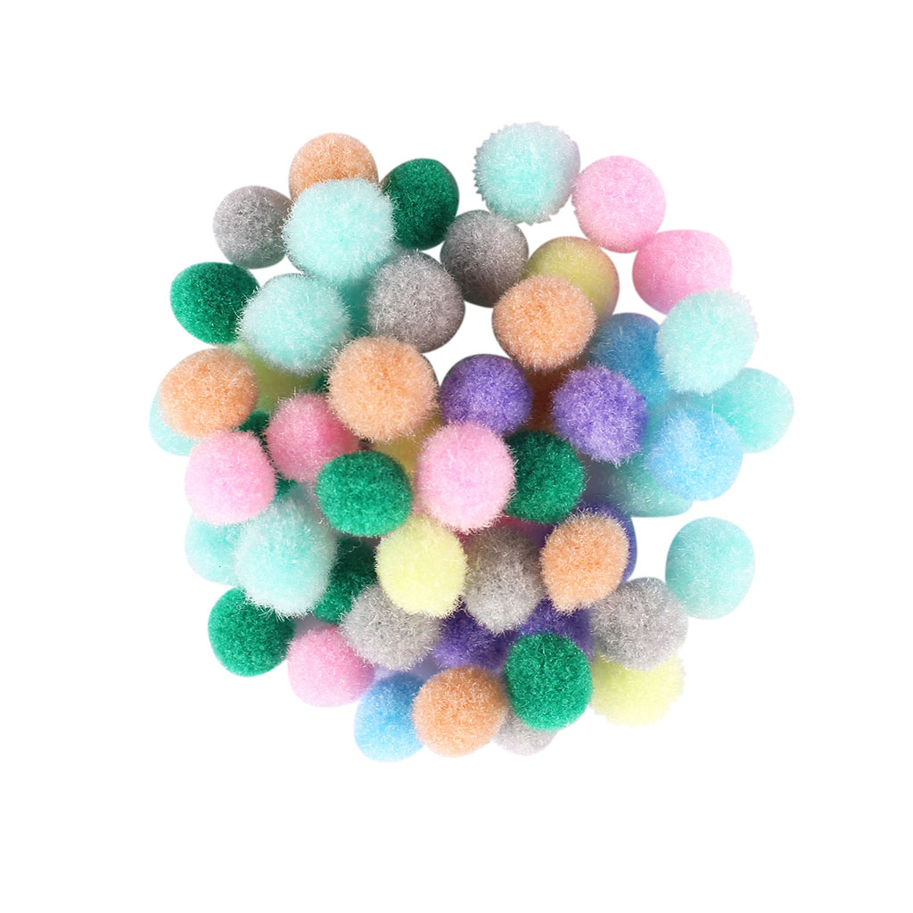 Assortiment de 200 mini-pompons pastel