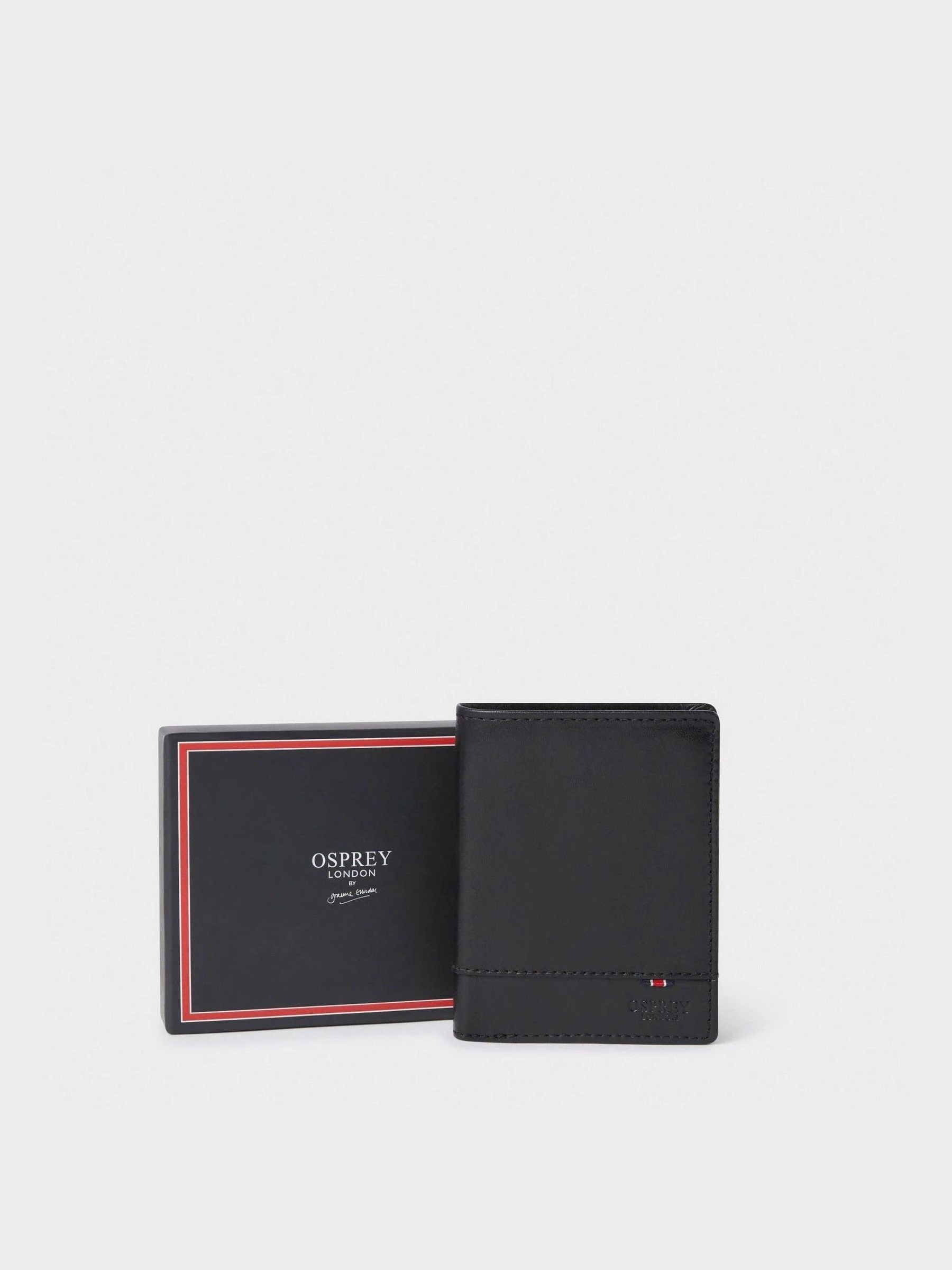 Zwart - Osprey London The London Leather Wallet with Coin Pocket