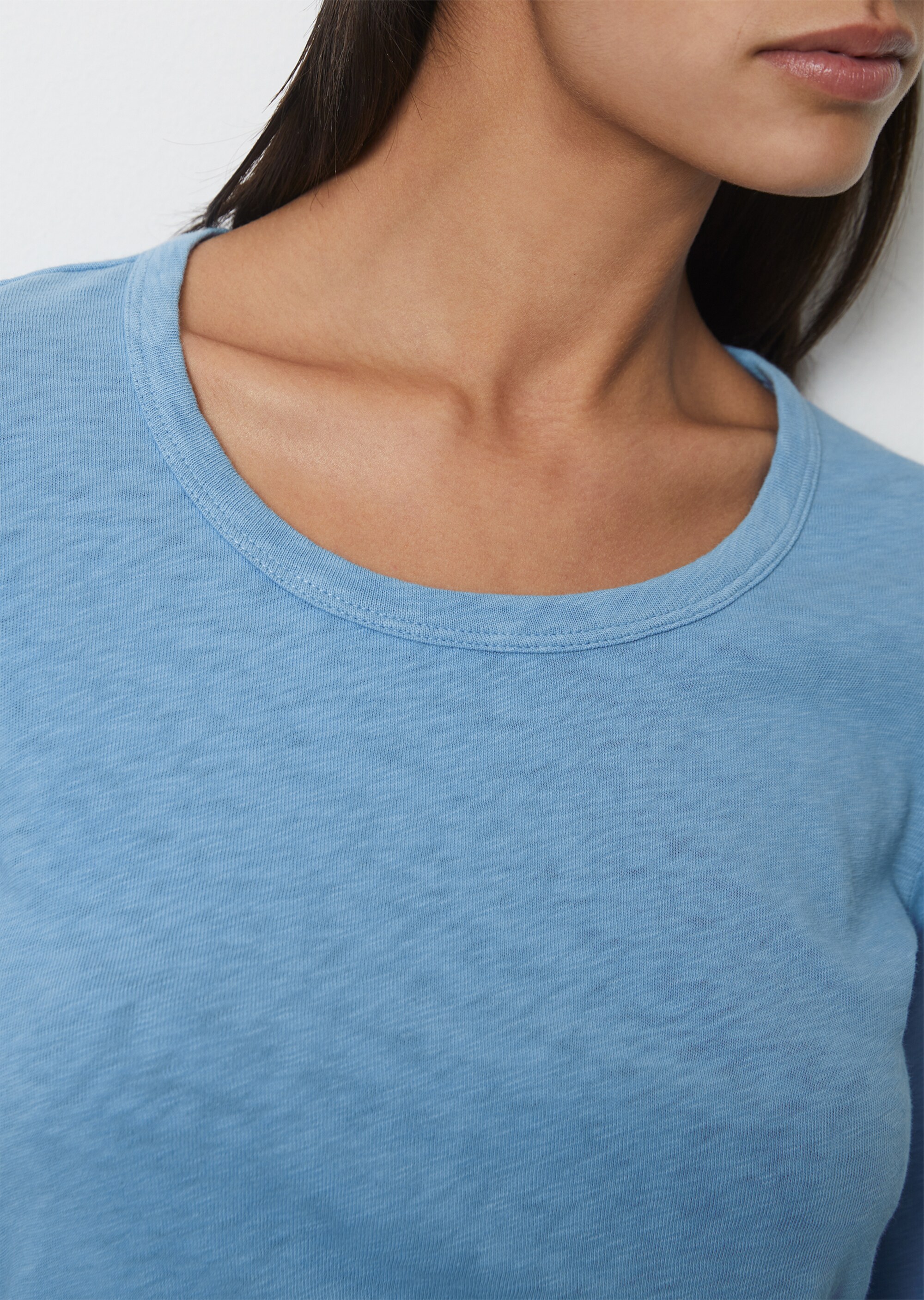 T-Shirt slim aus Slub-Jersey
