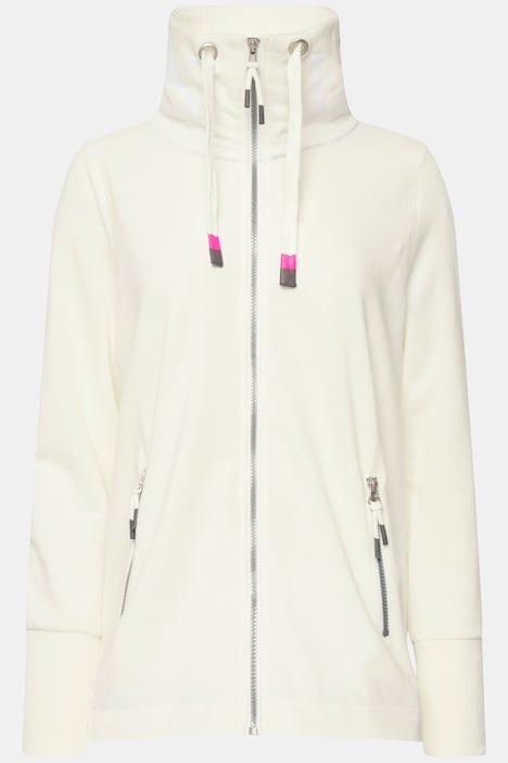 Sweatjacke, Stehkragen, Zipper, Langarm