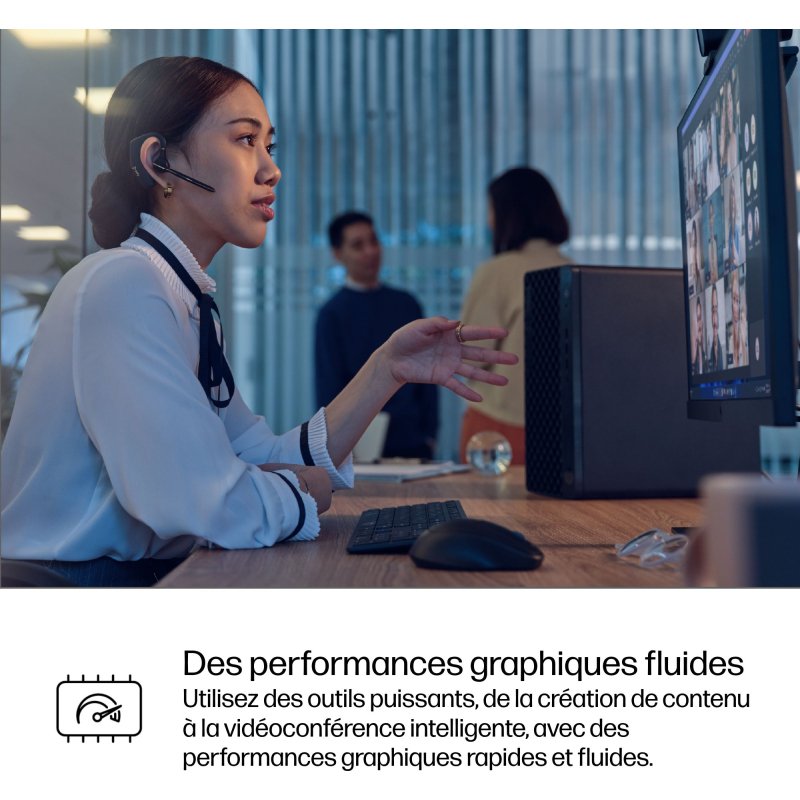 HP ProDesk 4 Tower G1i Desktop AI PC Intel Core Ultra 5 225 8 Go DDR5-SDRAM 256 Go SSD Windows 11 Pro Noir