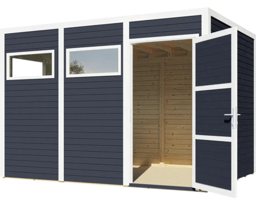 Cubo 3 tuinhuis met vloer, 337 x 240 cm, antraciet