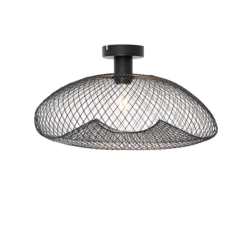 Moderne plafondlamp zwart - Zora