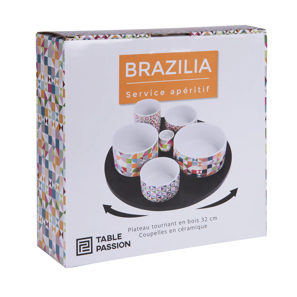 Service apéritif 6 pièces Brazilia Table passion